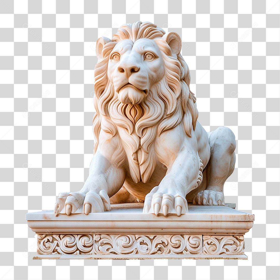 Estátua de Leão PNG Transparente