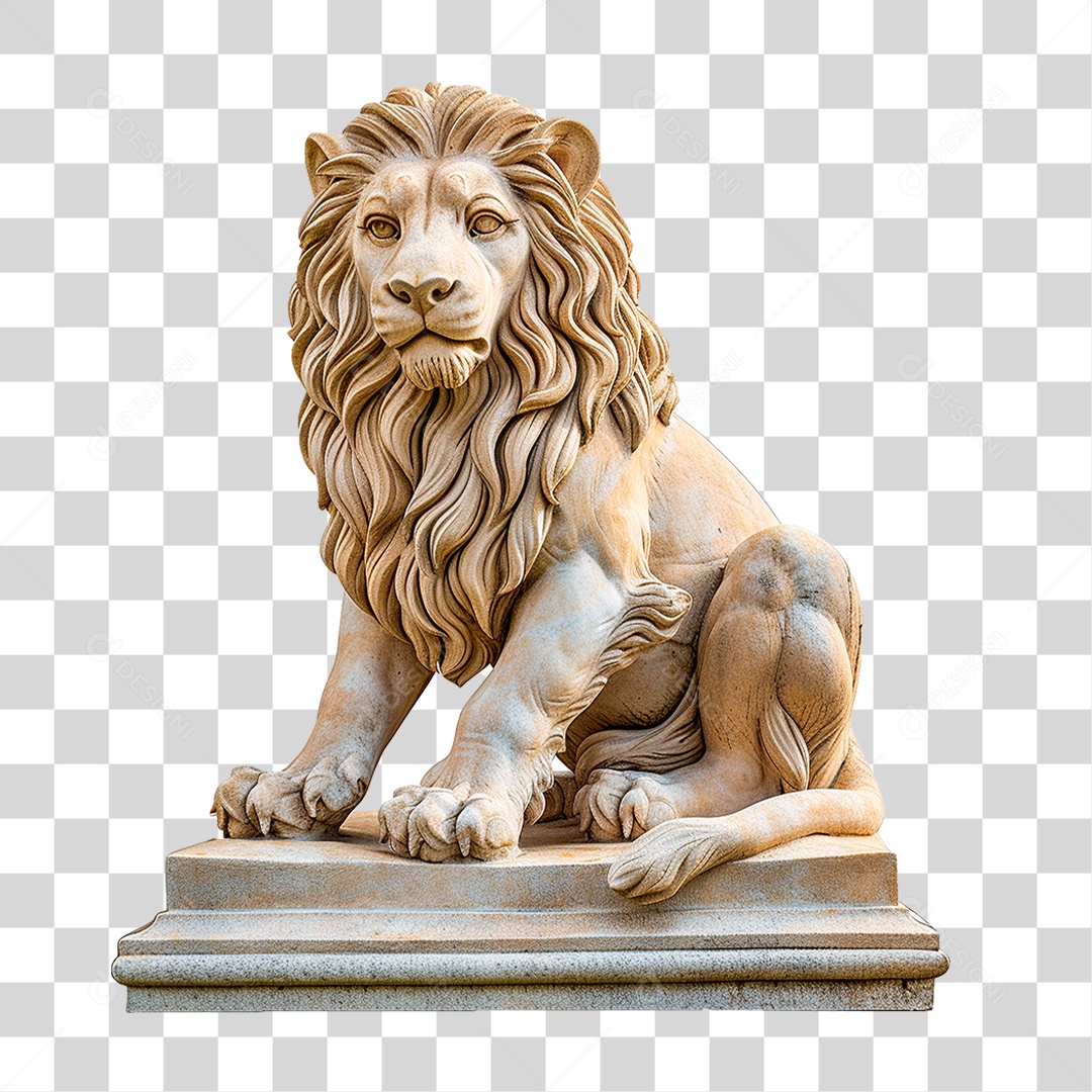 Estátua de Leão PNG Transparente