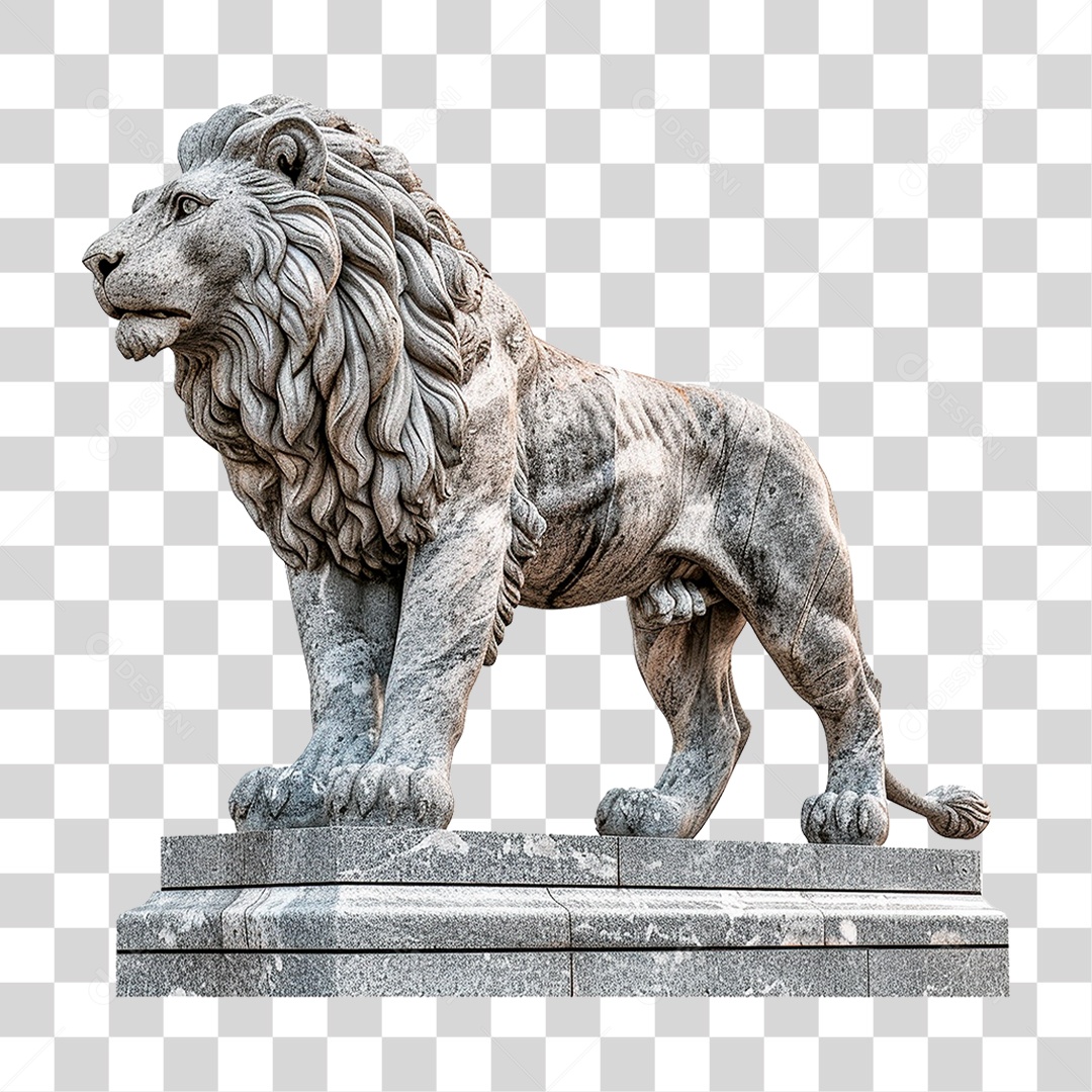 Estátua de Leão PNG Transparente