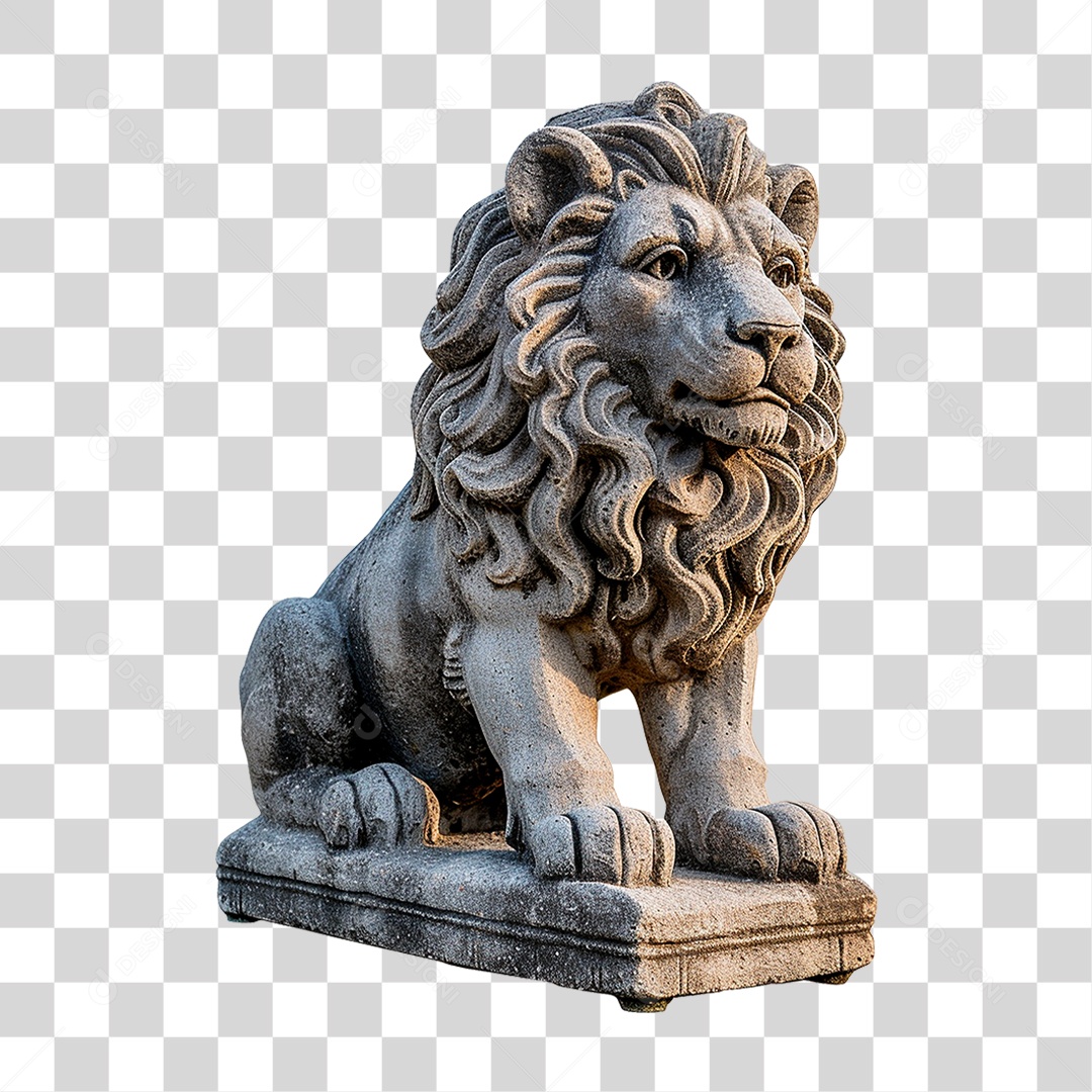Estátua de Leão PNG Transparente