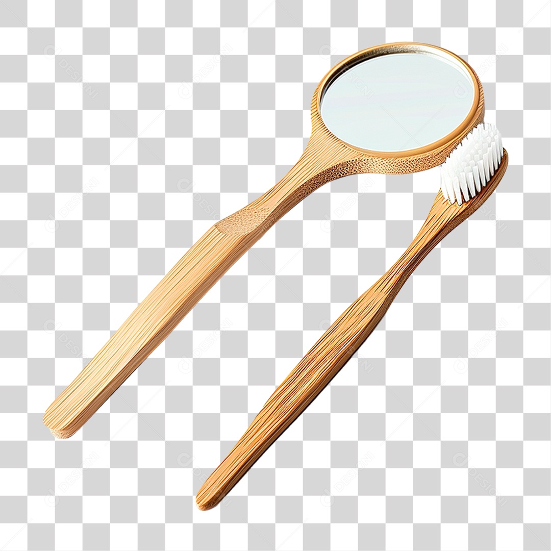 Escova de Madeira PNG Transparente