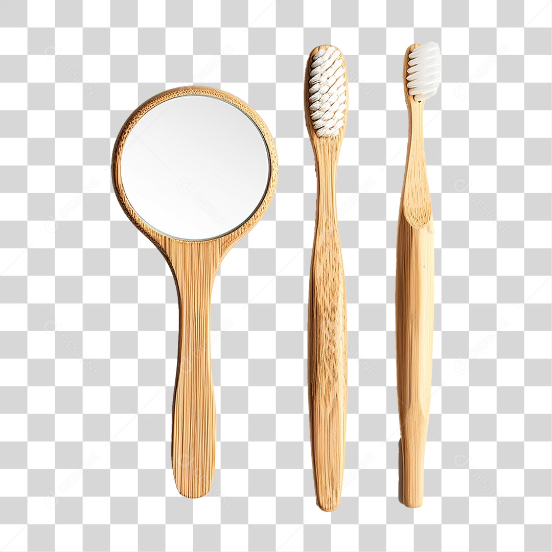 Escova de Madeira PNG Transparente