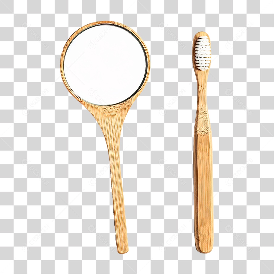 Escova de Madeira PNG Transparente