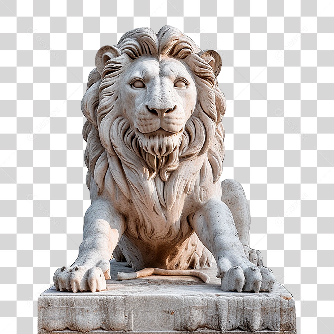 Estátua de Leão PNG Transparente