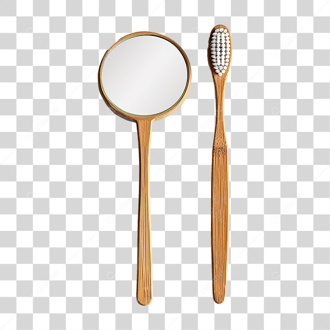 Escova de Madeira PNG Transparente