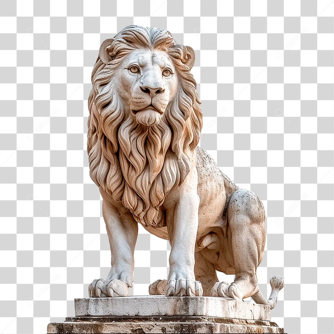 Estátua de Leão PNG Transparente