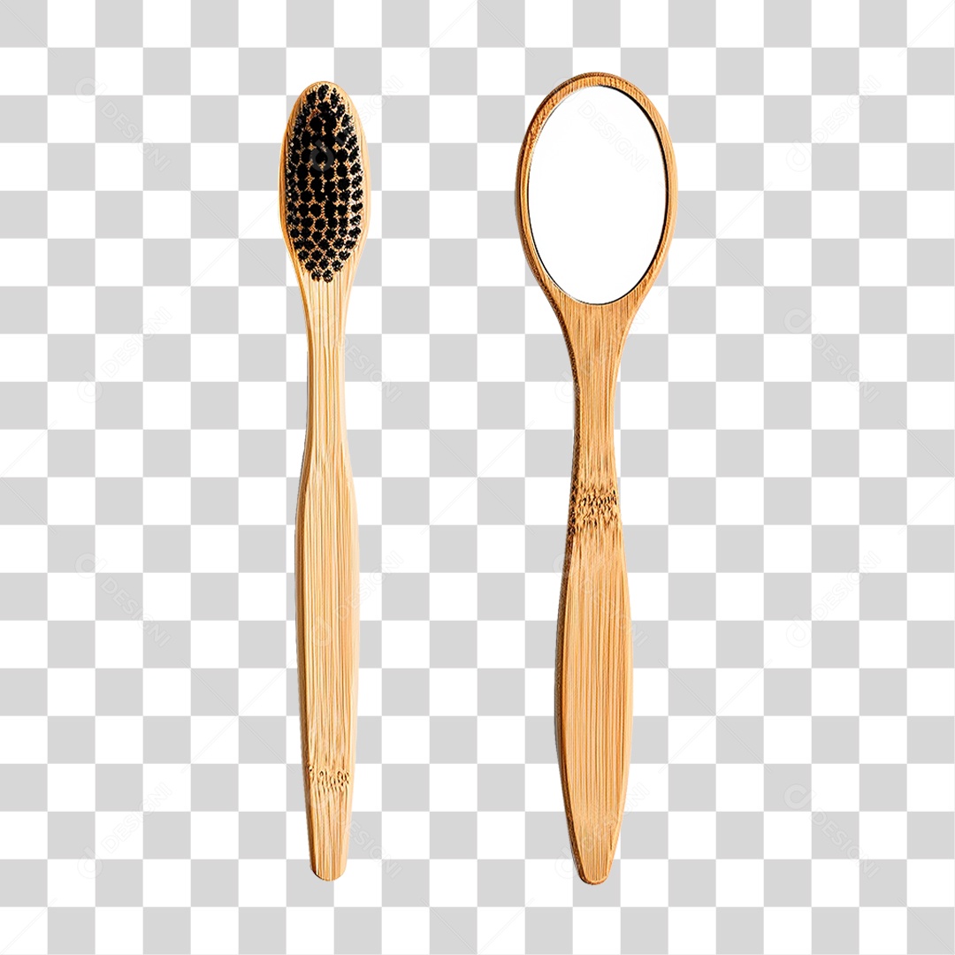 Escova de Madeira PNG Transparente