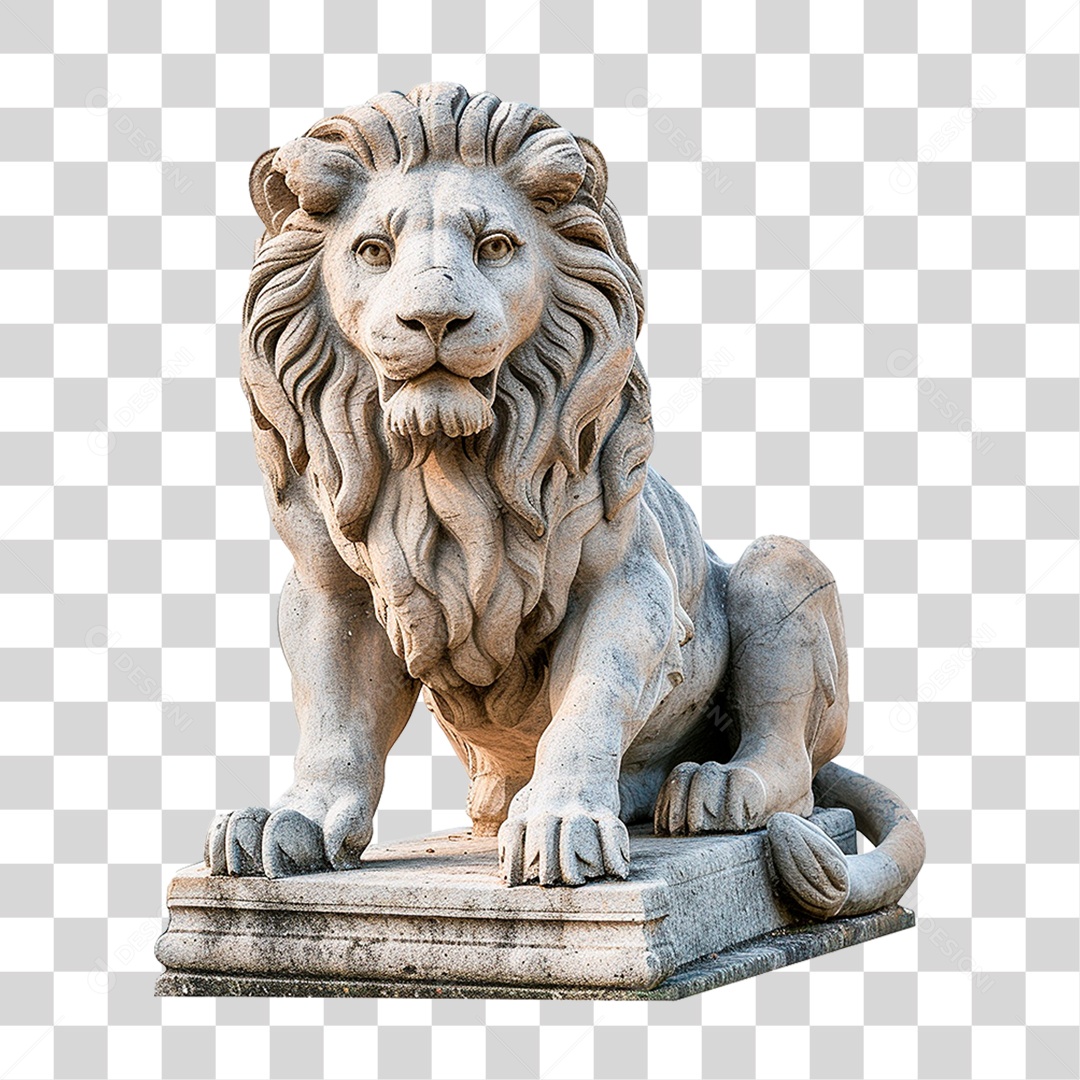 Estátua de Leão PNG Transparente