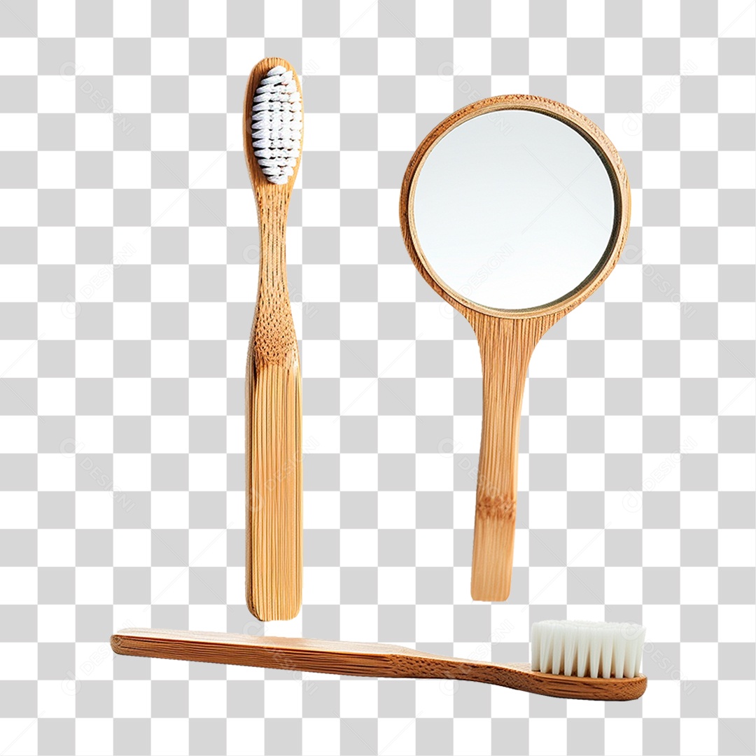 Escova de Madeira PNG Transparente