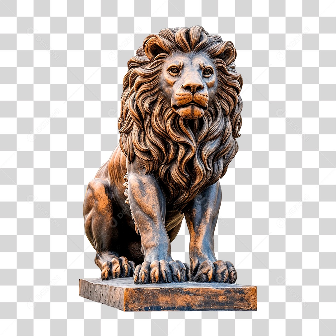 Estátua de Leão PNG Transparente