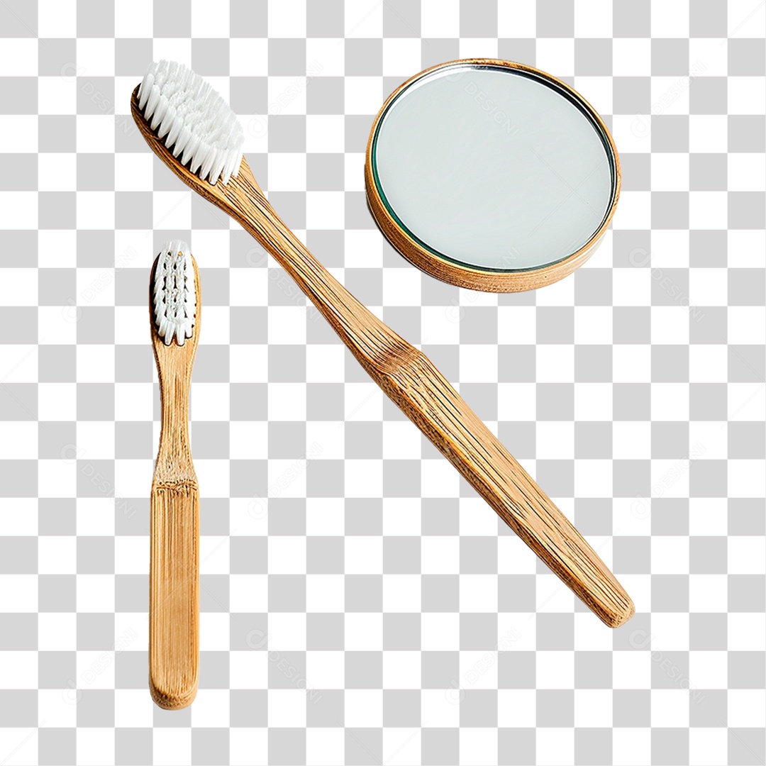 Escova de Madeira PNG Transparente