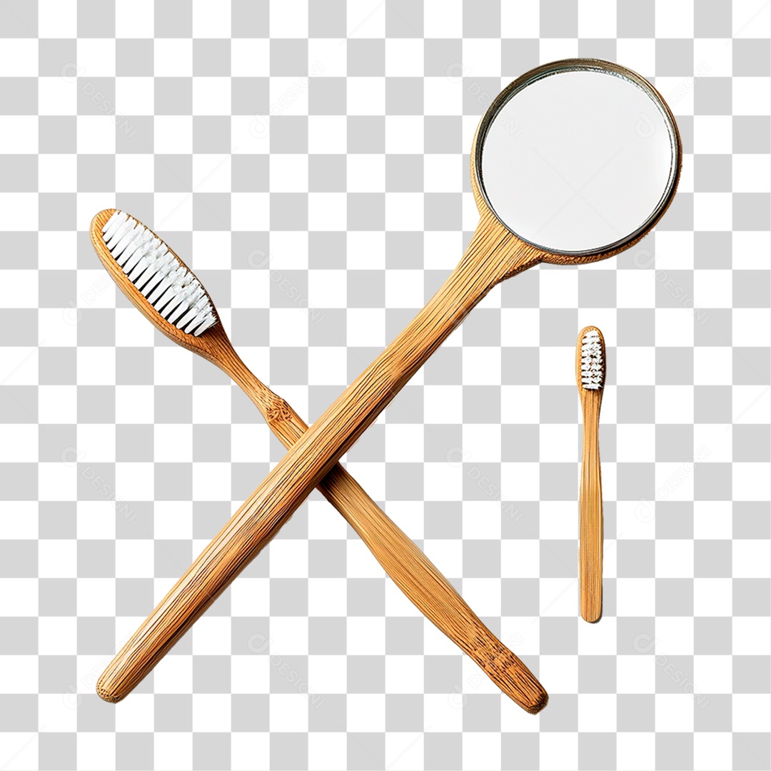 Escova de Madeira PNG Transparente