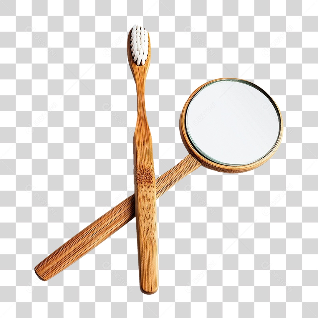 Escova de Madeira PNG Transparente