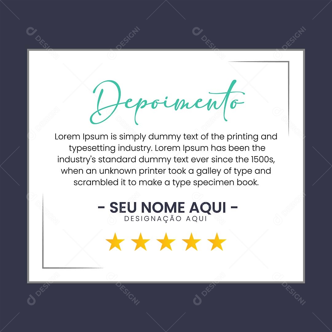 Modelo de Depoimento Vetor EPS Editável
