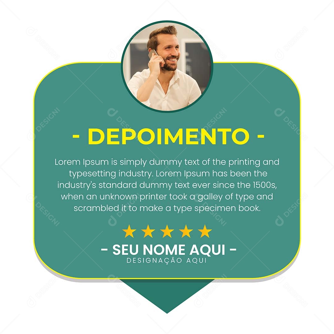 Modelo de Depoimento Vetor EPS Editável