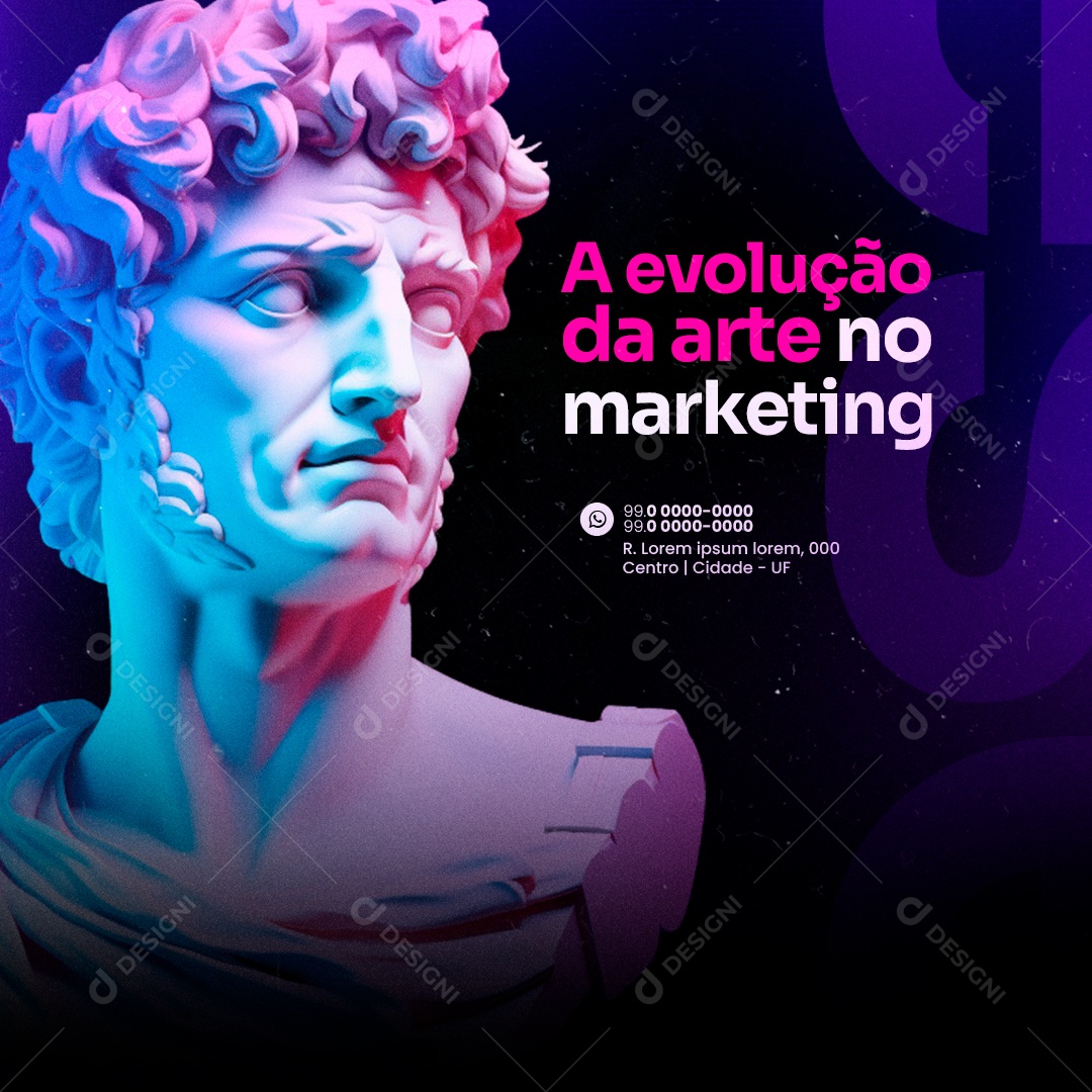 Marketing Digital A evolução da arte no Marketing Social Media PSD Editável