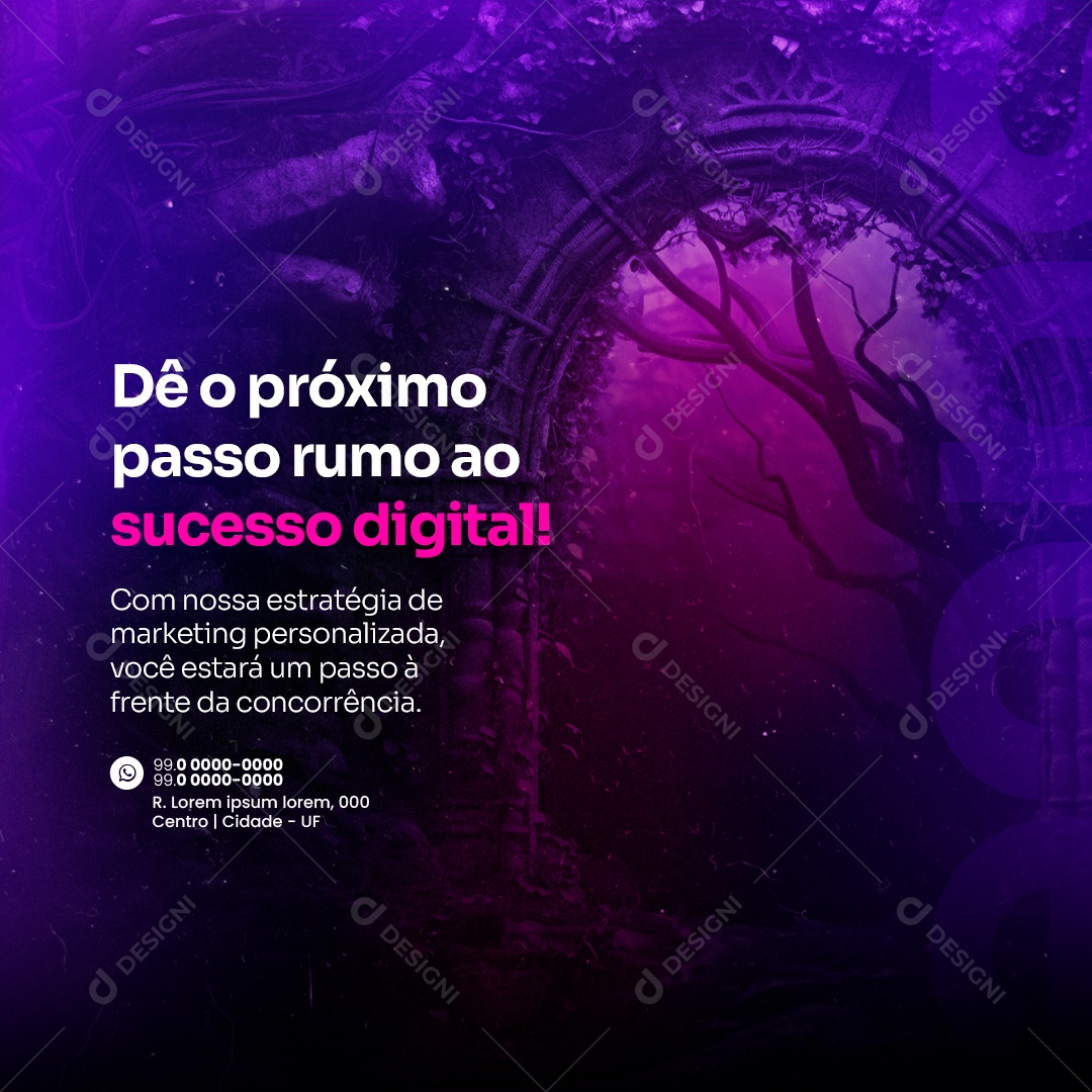 Marketing Digital Dê o próximo passo rumo ao sucesso digital Social Media PSD Editável