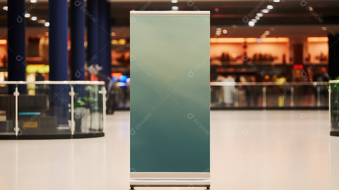 Maquete de banner rollup em branco