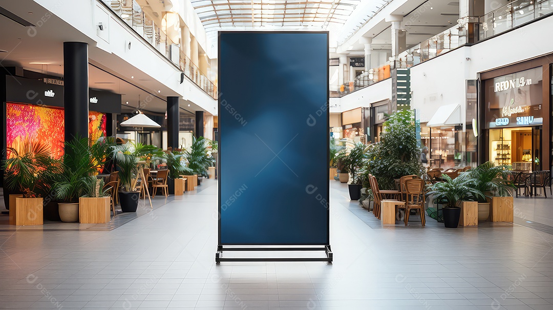 Maquete de banner rollup em branco