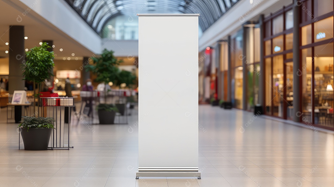 Maquete de banner rollup em branco