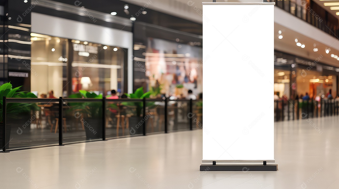 Maquete de banner rollup em branco