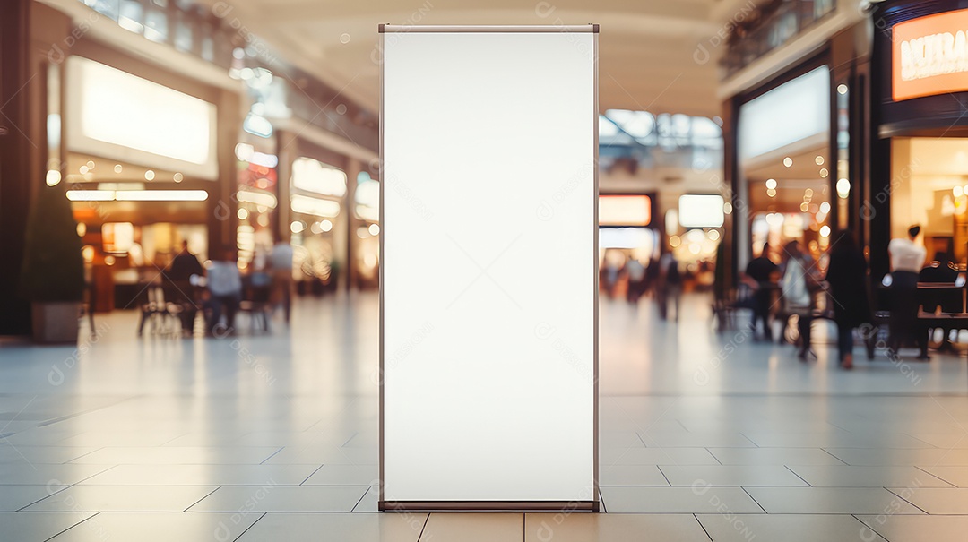 Maquete de banner rollup em branco