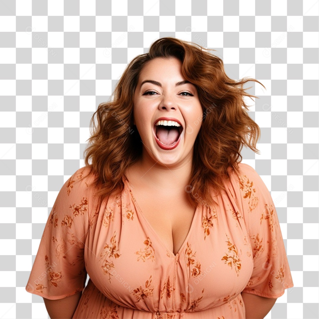 Happy Woman Celebrating International Women's Day Transparent PNG