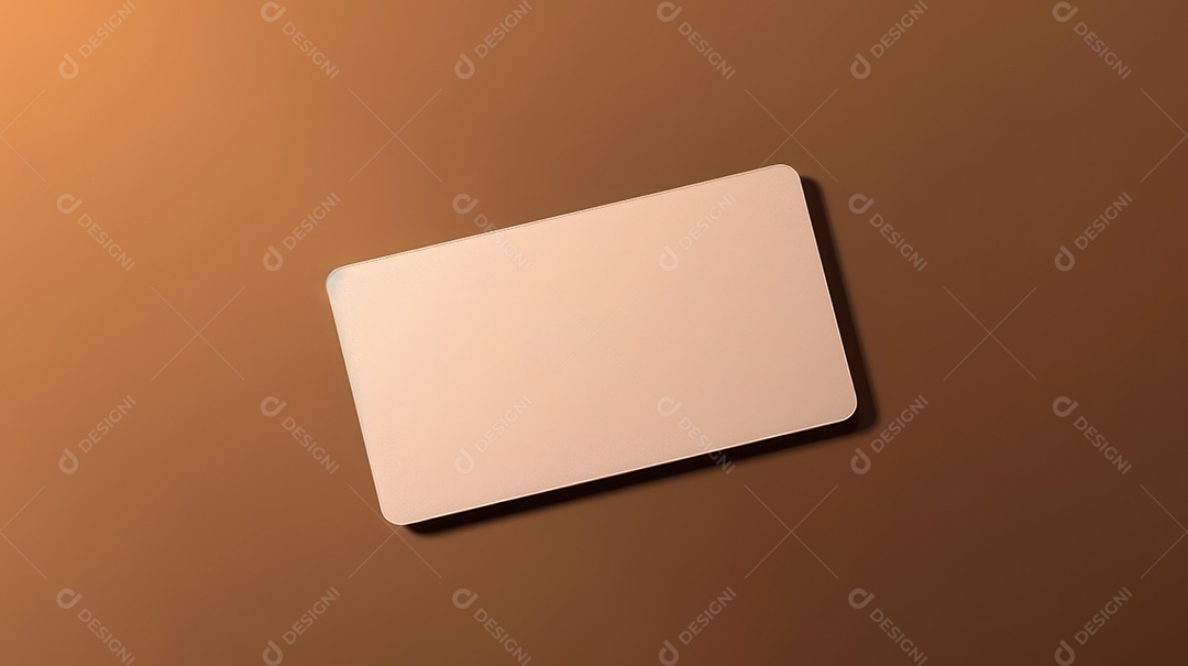 Modelo de cartão de visita branco em branco sobre fundo marrom