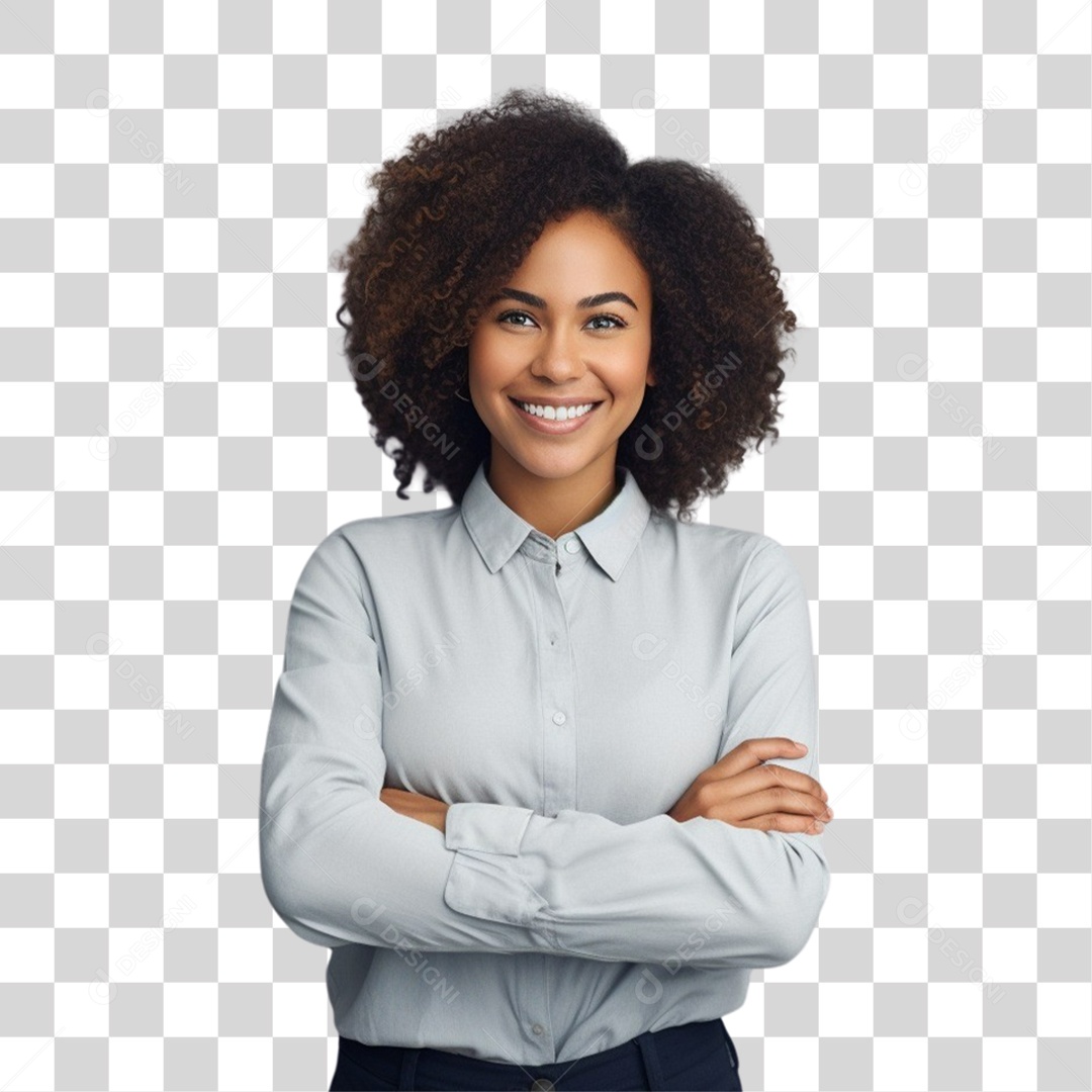 Mulher Feliz Comemorando o Dia Internacional da Mulher PNG Transparente