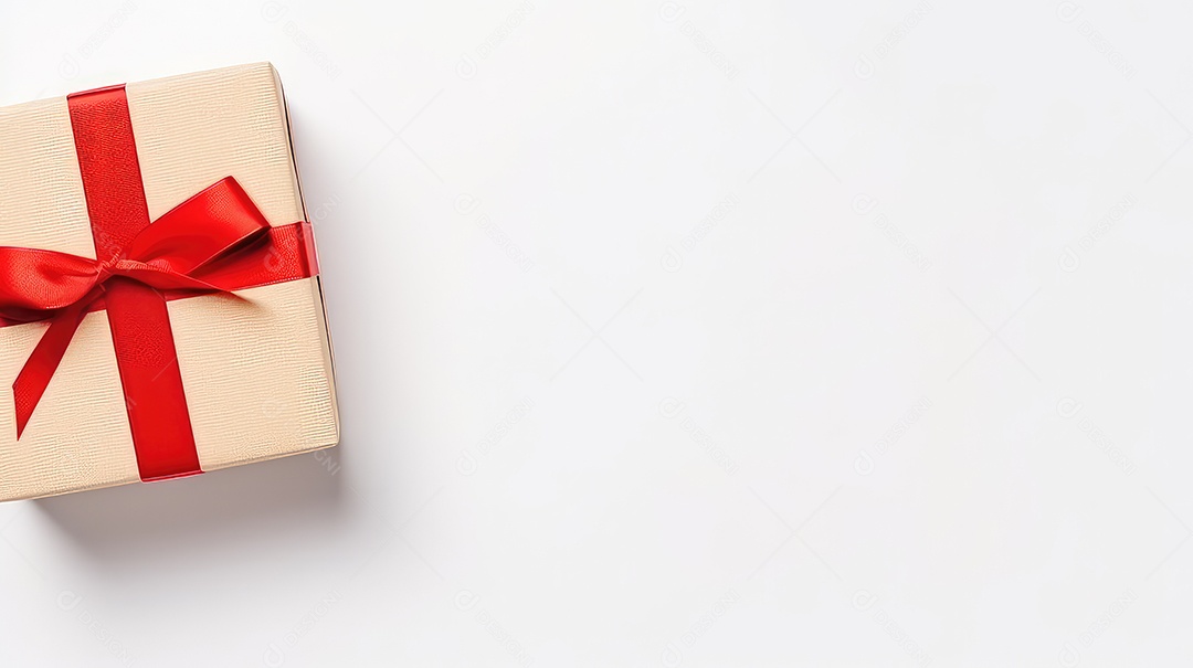 Maquete de caixa em fundo suave vista superior