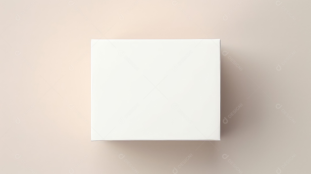 Maquete de caixa em fundo suave vista superior