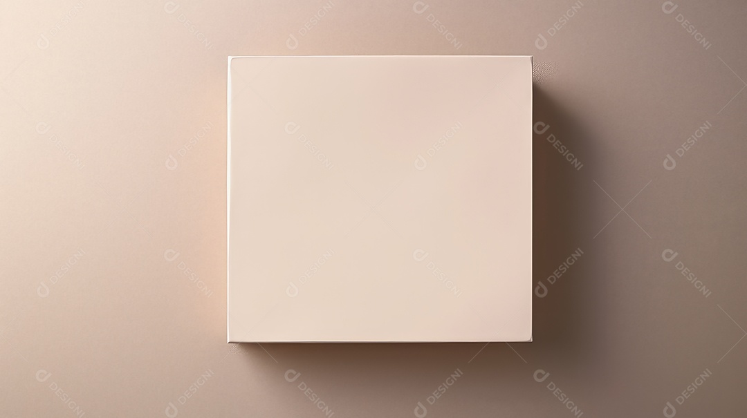 Maquete de caixa em fundo suave vista superior