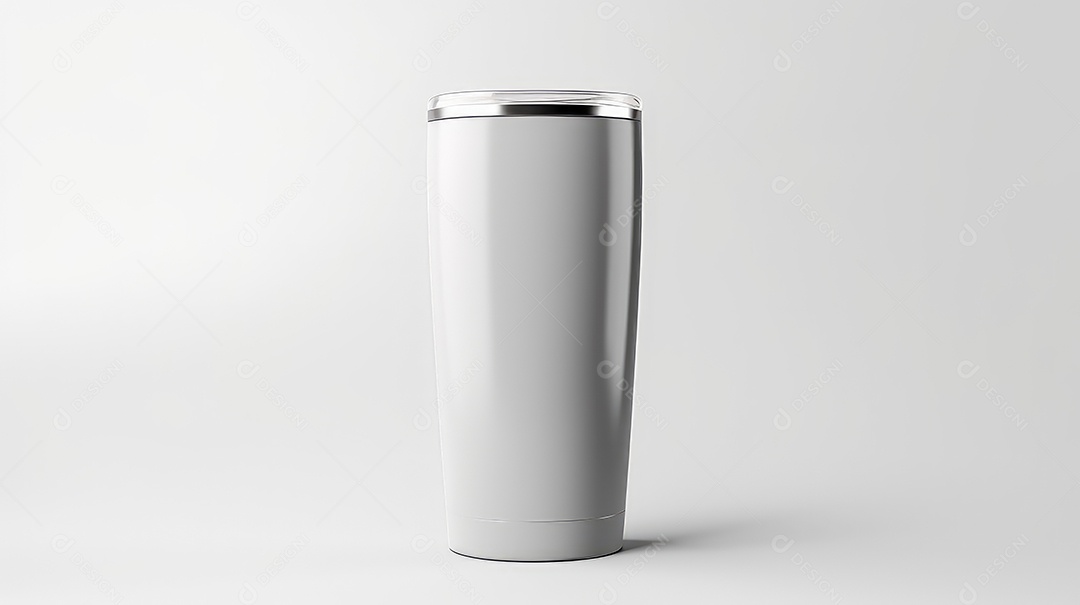 Mockup de caneca de vidro em fundo cinza