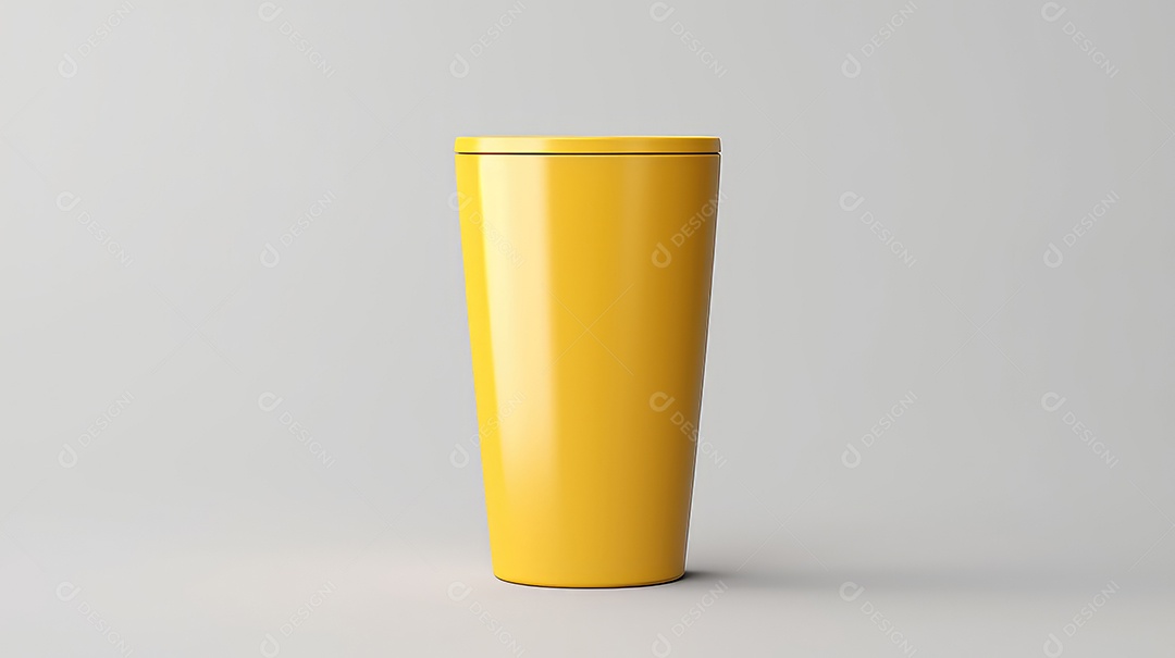 Mockup de caneca de vidro em fundo cinza