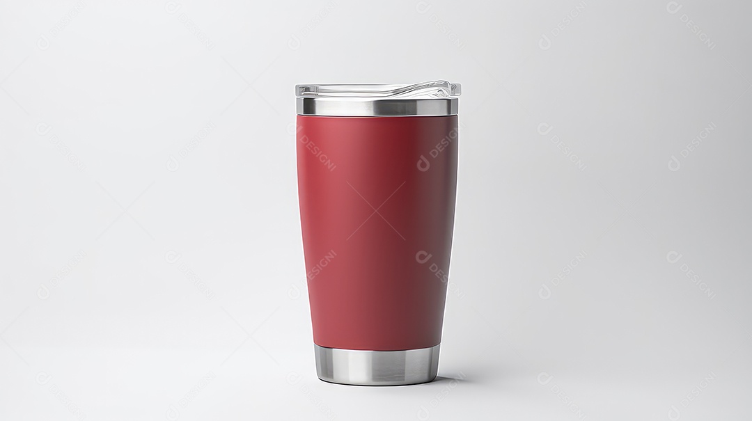 Mockup de caneca de vidro em fundo cinza
