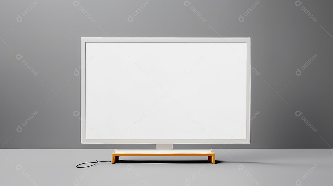 Maquete de tela de LED em branco sobre fundo branco