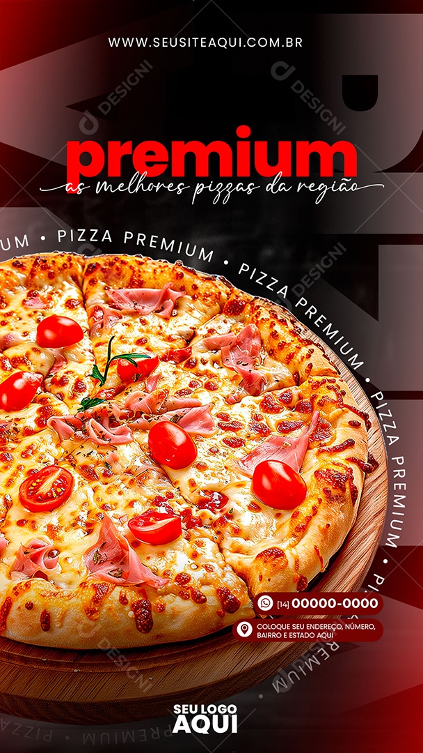 Story Pizza Premium as Melhores da Região Social Media PSD Editável