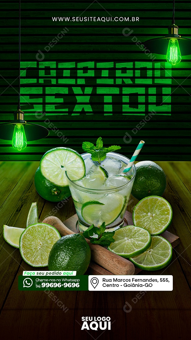 Story Caipirou Sextou Social Media PSD Editável