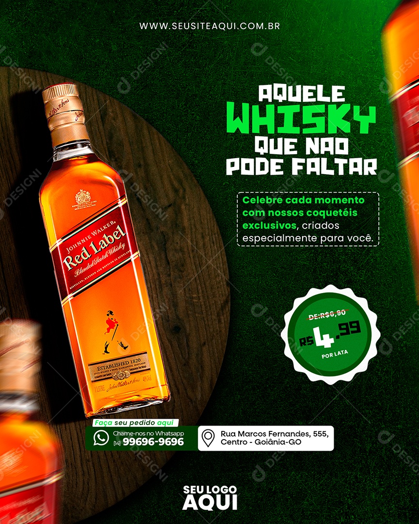 Aquele Whisky que não Pode Faltar Social Media PSD Editável