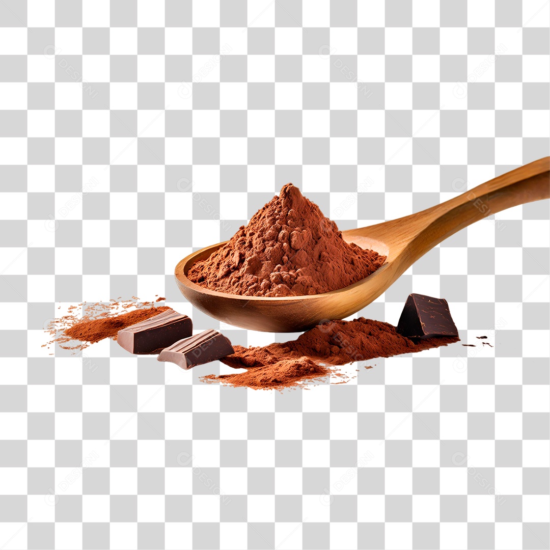 Pó de Café em Colher PNG Transparente