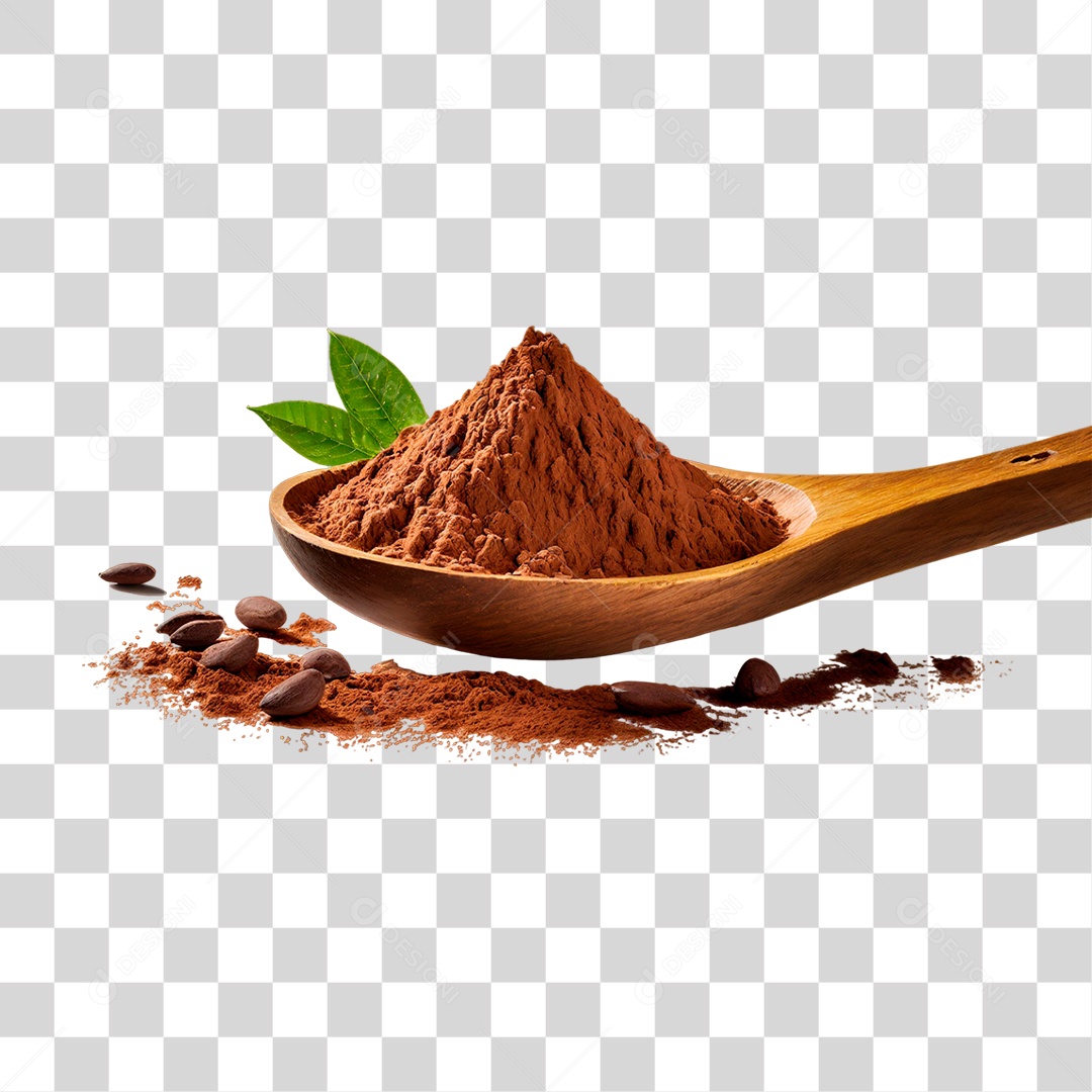 Pó de Café em Colher PNG Transparente