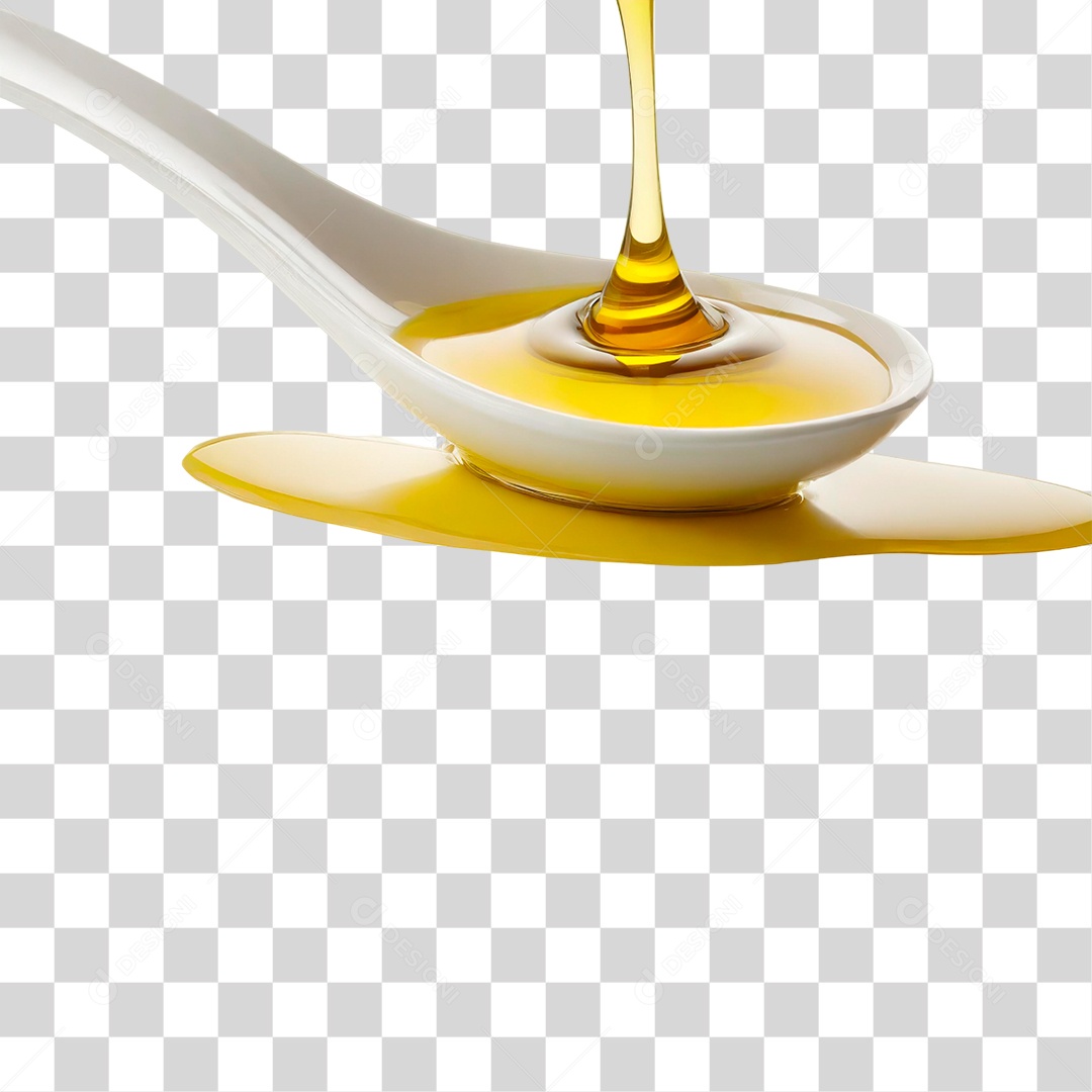 Colher com Azeite de Oliva PNG Transparente