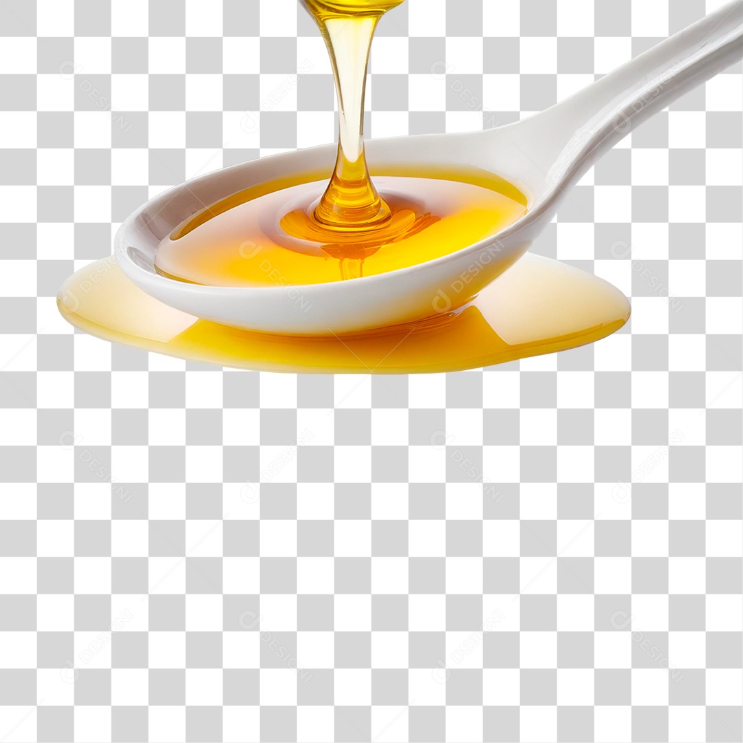 Colher com Azeite de Oliva PNG Transparente