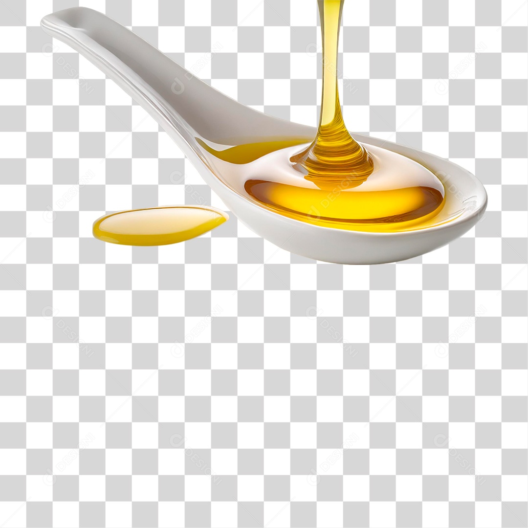 Colher com Azeite de Oliva PNG Transparente