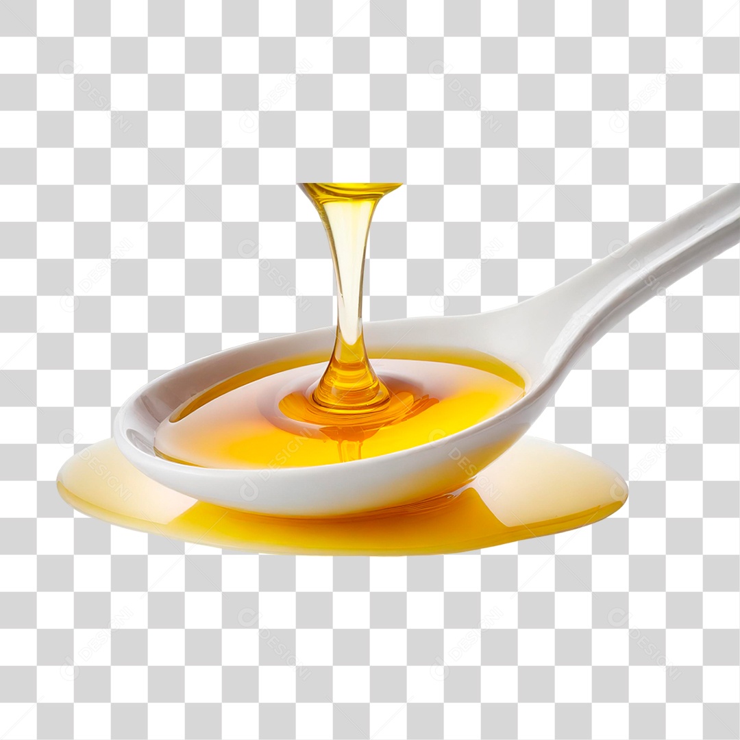 Colher com Azeite de Oliva PNG Transparente