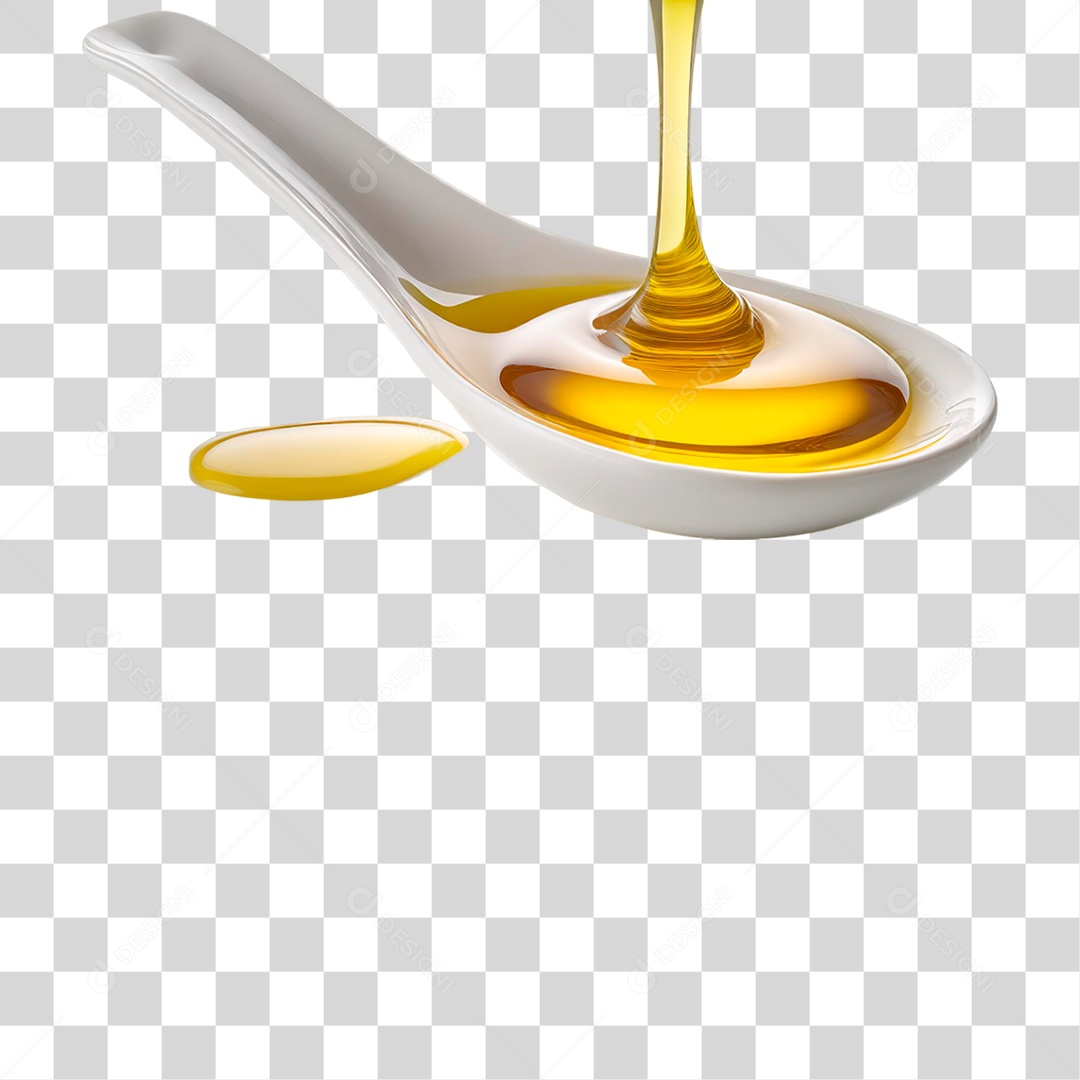 Colher com Azeite de Oliva PNG Transparente