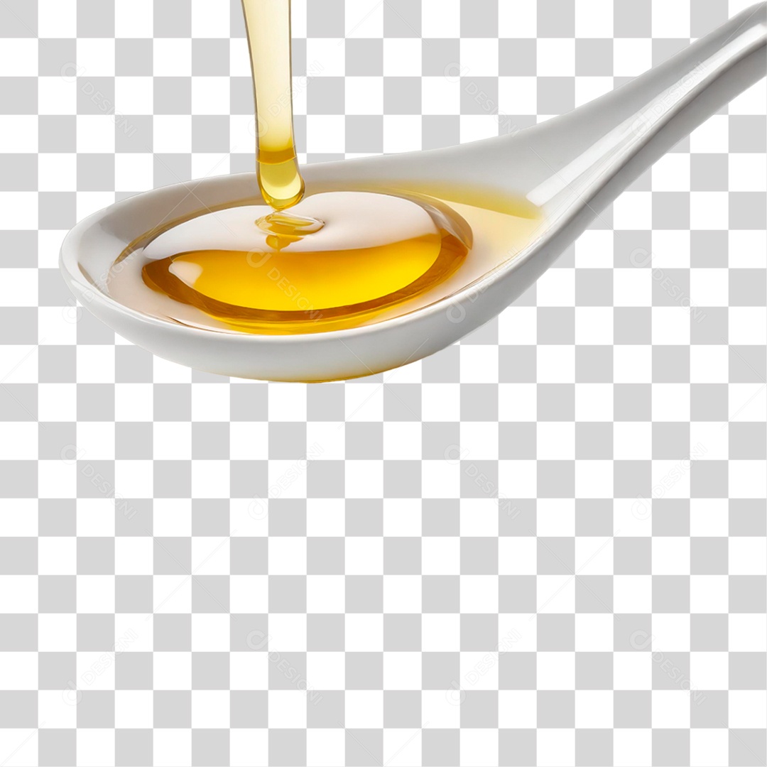Colher com Azeite de Oliva PNG Transparente