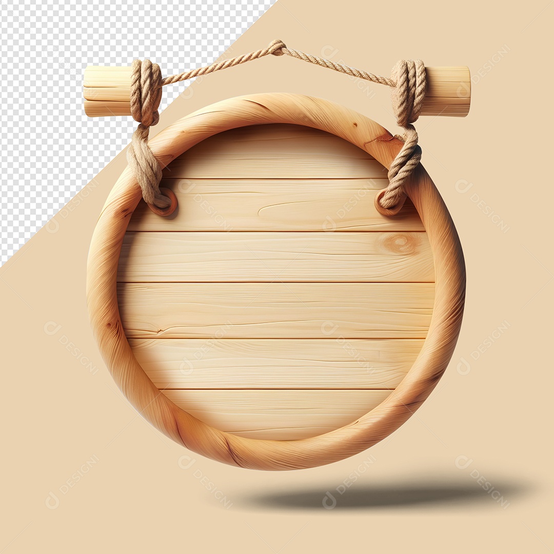 Elemento 3D Placa de Madeira Base para Composição PSD