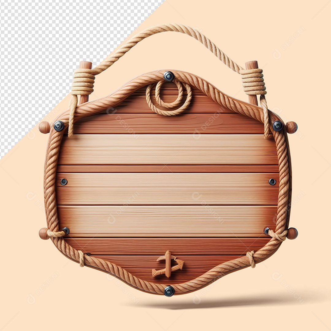 Elemento 3D Placa de Madeira Base para Composição PSD