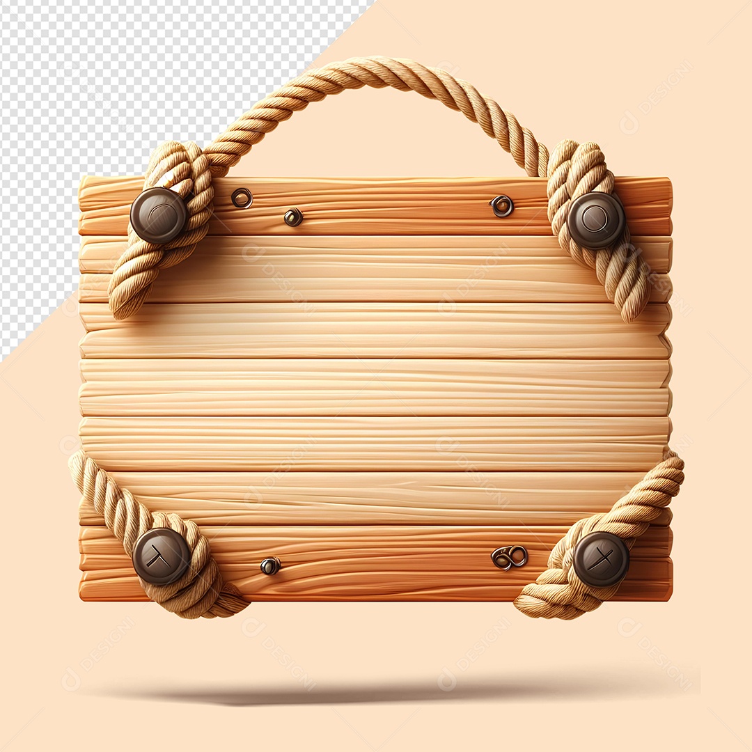 Wooden Board Base 3D Element for PSD Composition